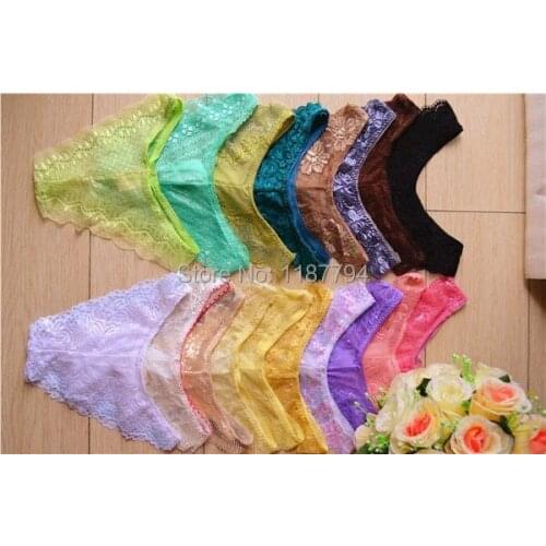 Cheapest Sexy lingerie Womens Lace G-string 100pcs Hot Sale Briefs Ladies G String Thong Panties T Back Underwear Pink BGLC100