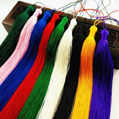 1PCS Overlength Silk Tassel 50cm Fringe Trim Craft Tassels Brush Sewing Curtains jewelry Accessories DIY Wedding Decoration