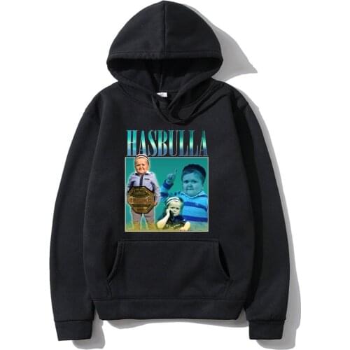 Hasbulla Fighting Meme Hoodie Fan Gift Mini Khabib Blogger Hoodies High Quality Premium Oversized Graphics Print Sweatshirt Tops