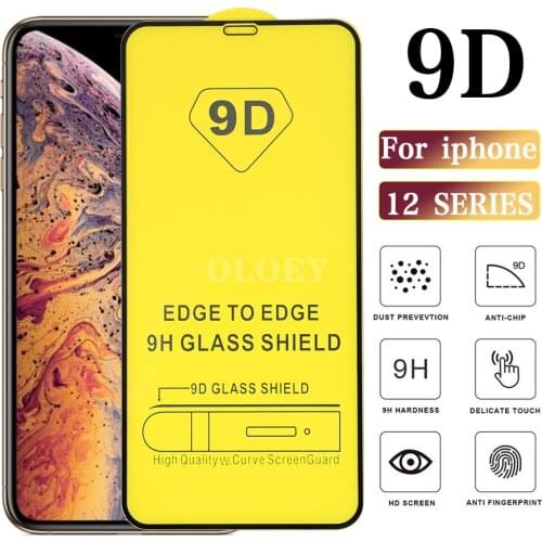 9D Protective Film For Iphone 12pro Max Accessories For Mobile Phone Full Screen Cover Glass On Iphone12 Pro Max 12 Mini Film 9D