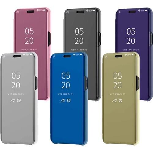 Stand Mirror Case For Samsung Galaxy S10+ Case S10 Smart Clear View Flip Cover For Samsung Note 9 S9 S9plus S10 Plus