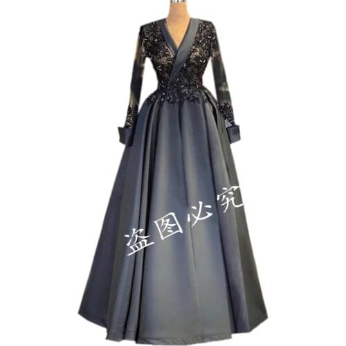 Woman Prom Evening Dresses 2020 Party Night Celebrity Long Elegant Plus Size Arabic Formal Dress Gown
