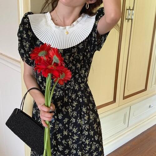 Alien Kitty Black Stylish Sweet Chic Florals High Waist Slim 2021 New Party Gentle Printing Prom Lady Long Dresses Vestidos