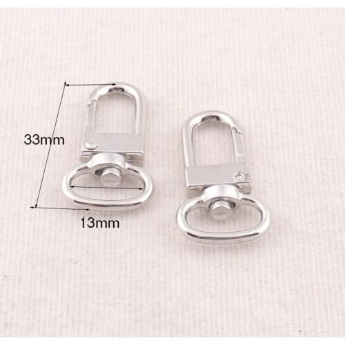 10 Pcs 13mm Silver Color Lobster Swivel Clasps Bag Purse Strap Hook Handbag Hook Swivel Snap Purse hook
