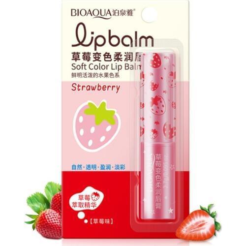 10pcs Cute Sweet Strawberry Lip Balm Magic Temperature Changing Color Moisturizer Lips Balm Makeup Moisturizer Lip balm