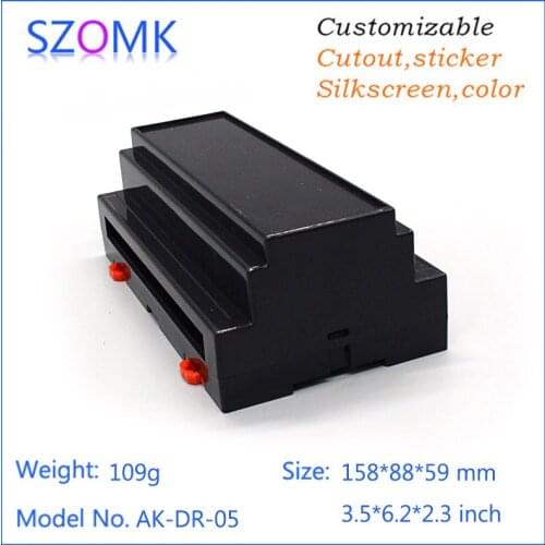 10 pcs, din rail box distribution enclosure 158*88*59mm industrial box for pcb enclosure plastic box enclosure electronics