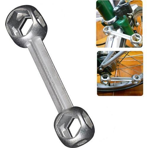 10 in 1 Mini Wrench Portable Bicycle Bike Repair Tool Dog Bone Shape Torque Wrench Hexagon Holes Cycling Spanner Multi Tools