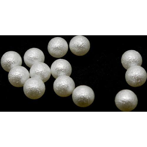 100pcs/lot 8mm White Round Shape Wrinkle Scrapbook Simulated Pearl Beads Sewing Buttons DIY Material Findings BD0032