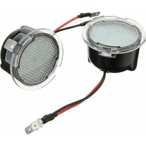 2Pcs/Set Car Blue Full LED Under-Mirror Puddle Lights Fit For Ford F-150 Edge Flex Taurus Toyota Tundra Sequoia Lincoln MKS MKT