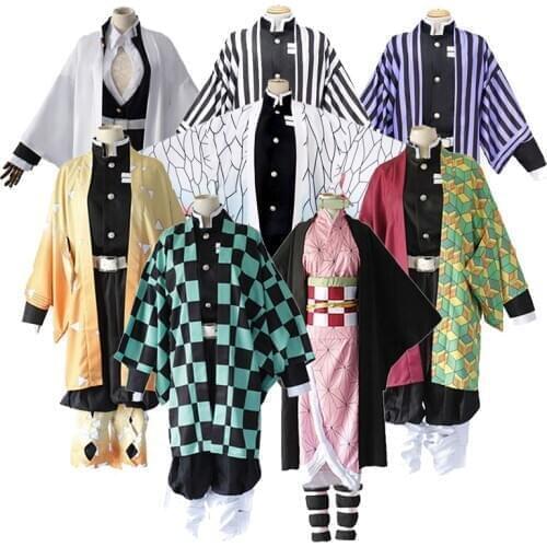 Anime Kimetsu no Yaiba Demon Slayer Cosplay Costume Kamado Tanjirou Nezuko Agatsuma Zenitsu Tomioka Giyuu Muzan Cosplay anime