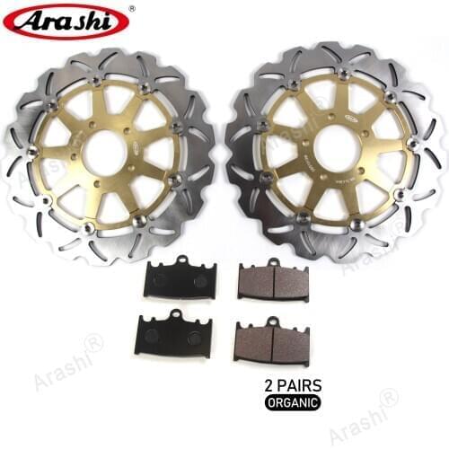 ARASHI CNC Front Brake Disc Brake Pads For SUZUKI GSX R 750 2000 2001 2002 Front Rotors Pad GSX-R GSXR750 Motorcycle