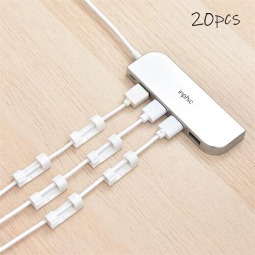 Large Finisher Wire Clamp Wire Organizer Cable Clip Buckle Clips Ties Fixer Fastener Holder Data Telephone Line Usb Winder 16PCS