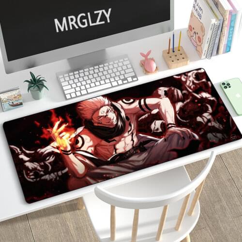 MRGLZY 40*90CM Hot Anime Jujutsu Kaisen Large Mouse Pad Ryomen Sukuna MousePads Computer Gaming Peripheral Accessories Desk Mat