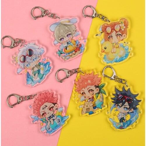 Keychain Man Jujutsu Kaisen Key Chain Women Pendant Key Ring Chain for Pants Jewelry Kids Cute Key Holder Fashion Acrylic Brelok