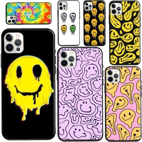 Melting Smiley Face For iPhone 12 mini 11 Pro Max Phone Case For iPhone 7 8 Plus 6S X XR XS Max SE 2020 Coque