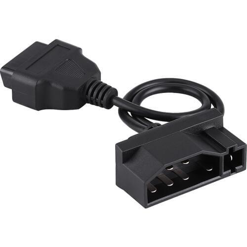 Black 40cm/15.7" 7 Pin to 16 Pin OBD2 OBDII Adapter Connector Diagnostic Cable Fit for Ford with a 7 pin female interface