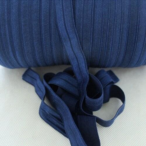90 colors,Solid foe elastic 5/8"DIY Headband Hair Accessories Craft Supply 370 navy 50 yards/lot