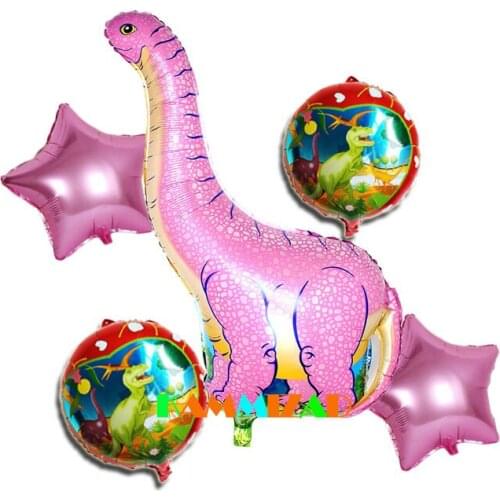 Dinosaur Foil Balloons 5pcs/set Big Dragon Helium Globos Jurassic World Animal Ballon Dinosaur Party Supplies Kids Birthday Gift