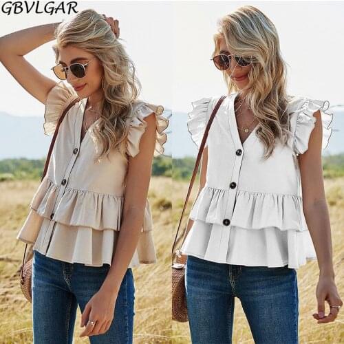 GBVLGAR Sleeveless Blouses