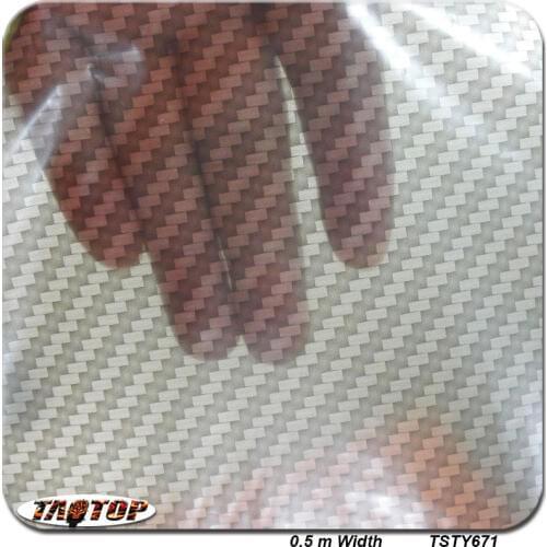 TSTY671 0.5m *2m Carbon Fiber Half transparent Pattern PVA Hydrographic Film Water Transfer Printing Film water dipping film