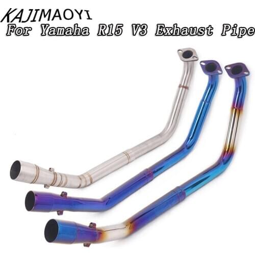 2018-19 YZF-R15 V3 Motorcycle 304 Stainess Steel Exhaust Muffler Middle Link Pipe Tube Modified For Yamaha R15 V3 2018 2019