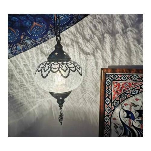 Bedroom bedside characteristic B & B hotel restaurant Turkey exotic handmade ice crack glass chandelier