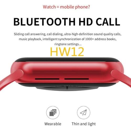 HW12 Smart Watch 6 40MM Encoder 1.57 inch Oxygen measure Heart Rate Monitor Bluetooth Call PK W46 FK88 W26 IWO 12 Pro Smartwatch
