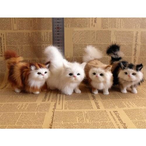 Cat SImulation Animal Decoration Living Room Office Car Ornament