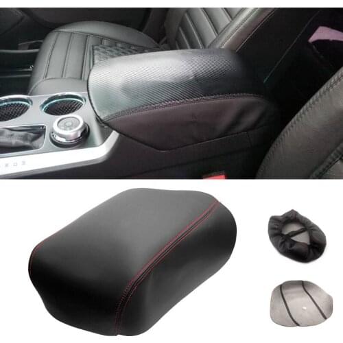 For Ford Explorer 2011 2012 2013 2014 2015 2016 2017 2018 Microfiber Leather Car Center Armrest Console Box Lid Cover Trim