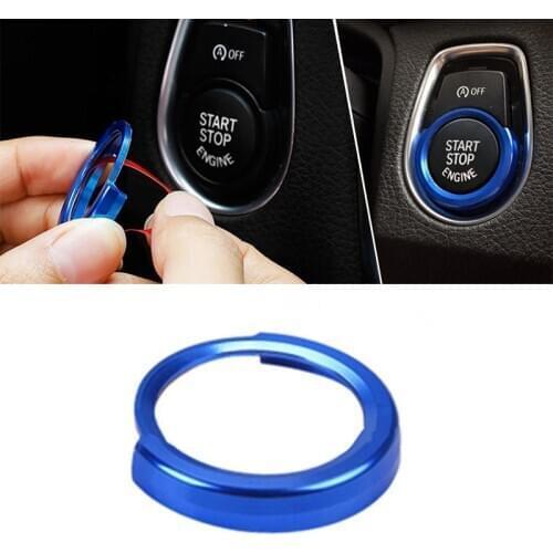 Parts Button Cover Trim Pro High quality Never fade Never rust For BMW 1/2/3 Series F20 F21 F30 X1 F48 Blue 1pc