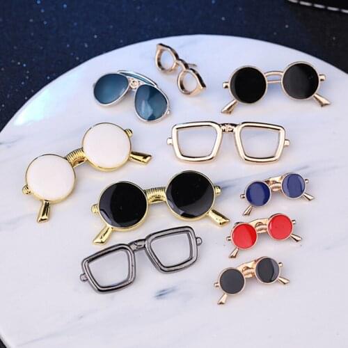 2020 Fashion Costume Jewelry 11pcs Korean Enamel Pin Metal Crystal Glass Brooch Set Hijab Pins Collar Brooches For Men Women
