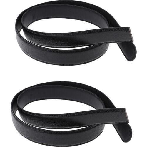 2 Pack Mens Automatic Dress Belt Strap Waistband Without Buckle Belt Replacement
