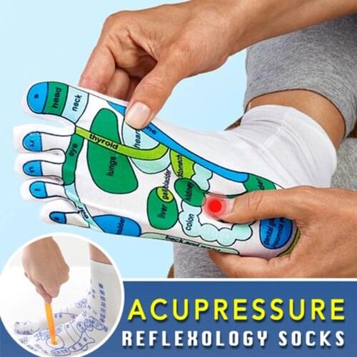 Health Care Socks Foot Acupoint Printing Socks Acupressure Reflexology Socks Foot Massage Foot Pressure Point Acupressure Gifts