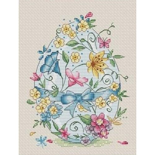 Easter flowers eggs patterns Counted Cross Stitch 14CT DIY Chinese Cross Stitch Kits Embroidery Needlework Set home decor