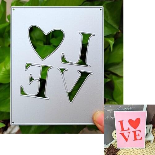 Carbon steel metal cutting die is suitable for DIY scrapbook making 3D greeting card word love frame 2020 NEW