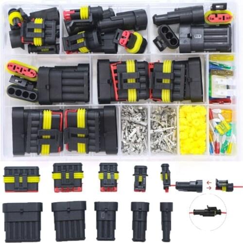 Durable Accessories Car Automotive Waterproof HID-Electrical Wire Connector Plug Kit Harness 1-6 Pin Way 300V 12A