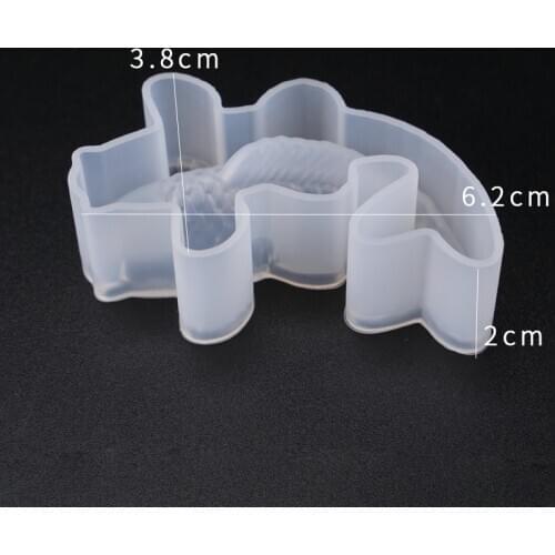 DIY Epoxy resin transparent silicone mold koi crafts pendant making tool