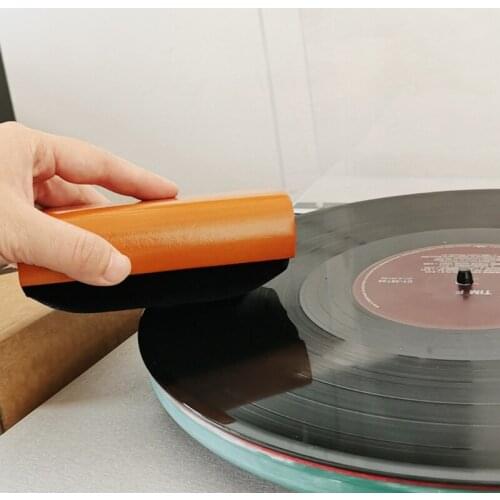 For /LP Vinyl Record Phonograph Turntable Player Brush Cleaner Anti-Static Wooden Brush Cleaner Anti-Static Velvet Brush for /LP