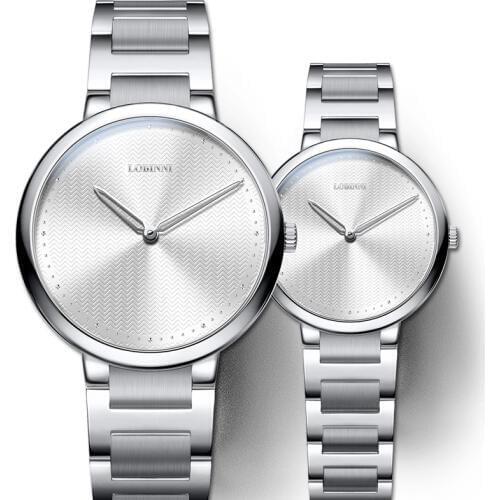 Switzerland Lovers Watch Vintage Japan Quartz Movement Man Woman Gift Couple Wristwatch Stainless Watchband Sapphire Clock