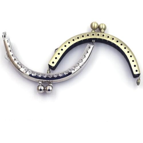 2PCS 8.5cm Double Ball Head Arch Purse Frames Kiss Clasps Clutch Buckles DIY Crafts Hardware Accessories Handbag Replace Parts