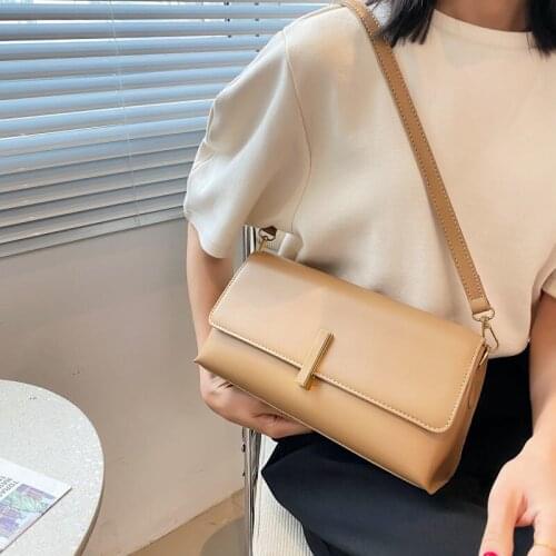 Crossbody Bag Women Purse Backpack Underarm Shoulder Bag Female Handbag Fashion 2021 New PU Leather Simple Solid Color Zipper