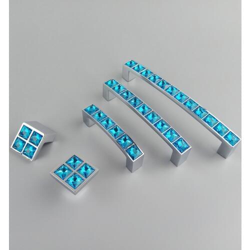 Super Shiny Real Crystal Glass Diamond Handles Furniture Door Drawer Knobs Wardrobe Kitchen Cabinets Cupboard Dresser Pulls