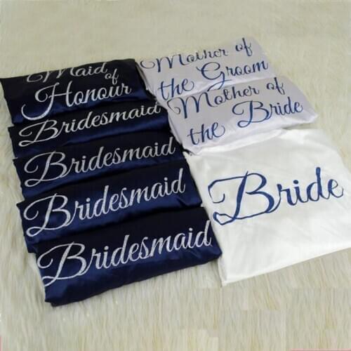 Wedding Party Personalized Favors gift Bride Team Robe Flower Print Custom Name Bridal Party Robes Bridesmaid Robes