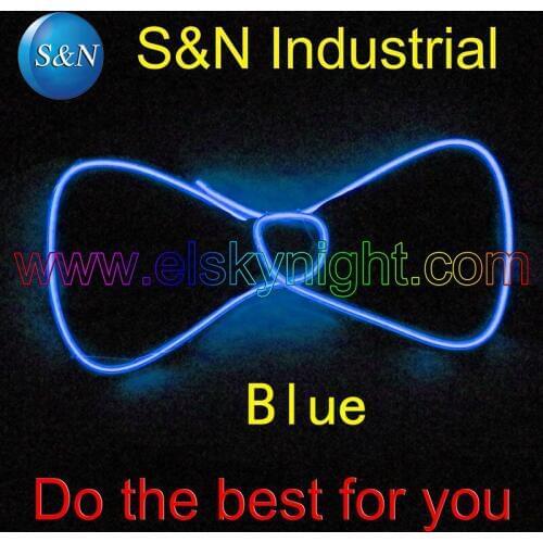 2018 Future warrier Green Light Up LED Bow Tie glowing EL wire Bow Tie For DJ,bar,club and Evening Party