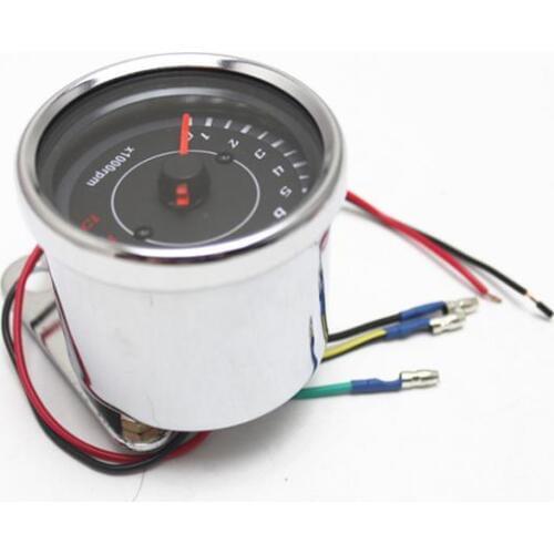 Alloy Motorcycle LED Backlights Digital Tachometer RPM Gauge Dashboard