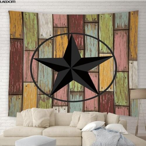 Vintage Old Wooden Board Tapestry Colorful Wood Farmhouse Barn Decor Background Wall Hanging Home Living Room Bedroom Curtain
