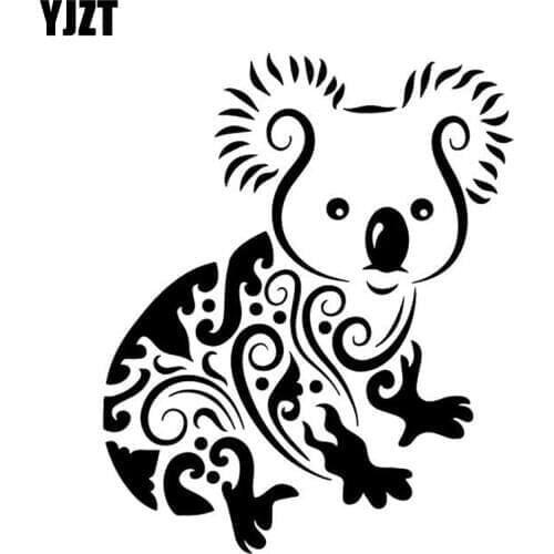 YJZT 13.6CM*16.6CM Raccoon Creative Decoration Car Full Body Lovely Vinyl Decal Car Sticker Black/Silver C4-2731