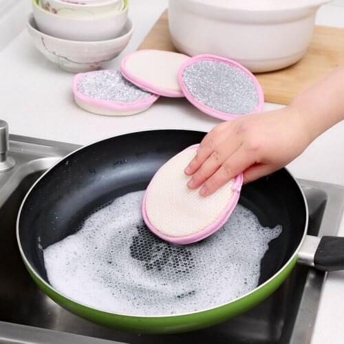 1/5pcs Double Sides Cleaning Sponge Pan Pot Dish Clean Sponge Household Cleaning Tools Dishwashing Brushes