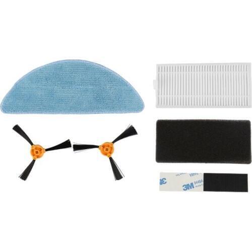 1 pair side brush +1 * HEPA filter +1 * sponge +1 * mop cloth +2 * magic paste CONGA EXCELLENCE Robotic Vacuum Cleaner Parts