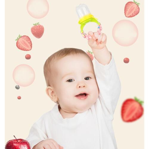 1Pcs Fresh Food Nibbler Rattle Baby Pacifiers Feeder Kids Fruit Feeder Nipples Feeding Safe Baby Supplies Nipple Teat Pacifier